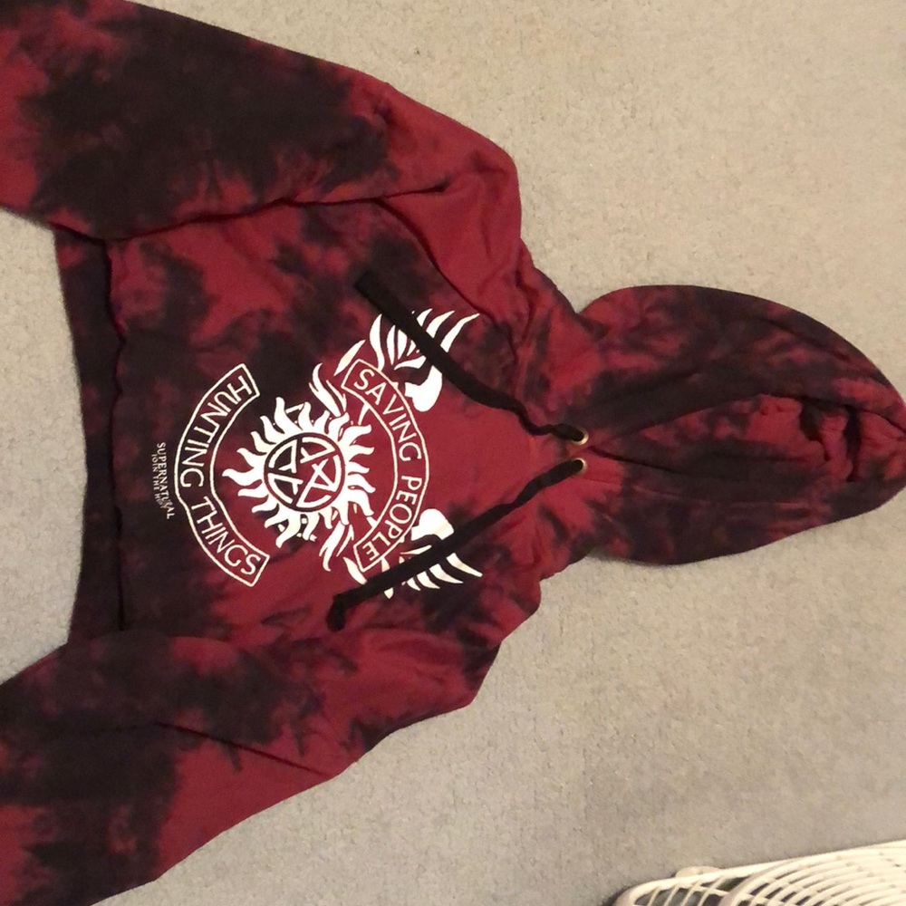 size XL Supernatural crop hoodie